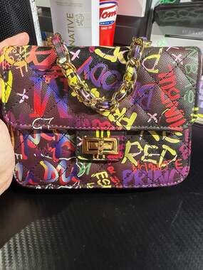 Hello 3AM Graffiti Clutch Crossbody Festival